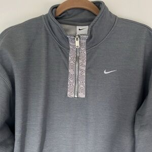 Nike therma fit quarter zip pullover grey size large